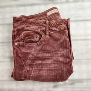 Pilcro Anthropologie Women's Corduroy 28 Slim Boyfriend Crop Pants Casual Fall